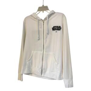 Star Wars Disney Cruise Line Zip Hoodie White Adult M Graphic Sweatshirt